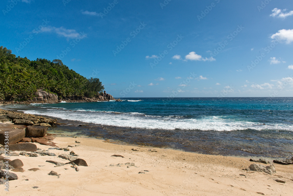 Attractive Seashore at Police Bay, Seychelles