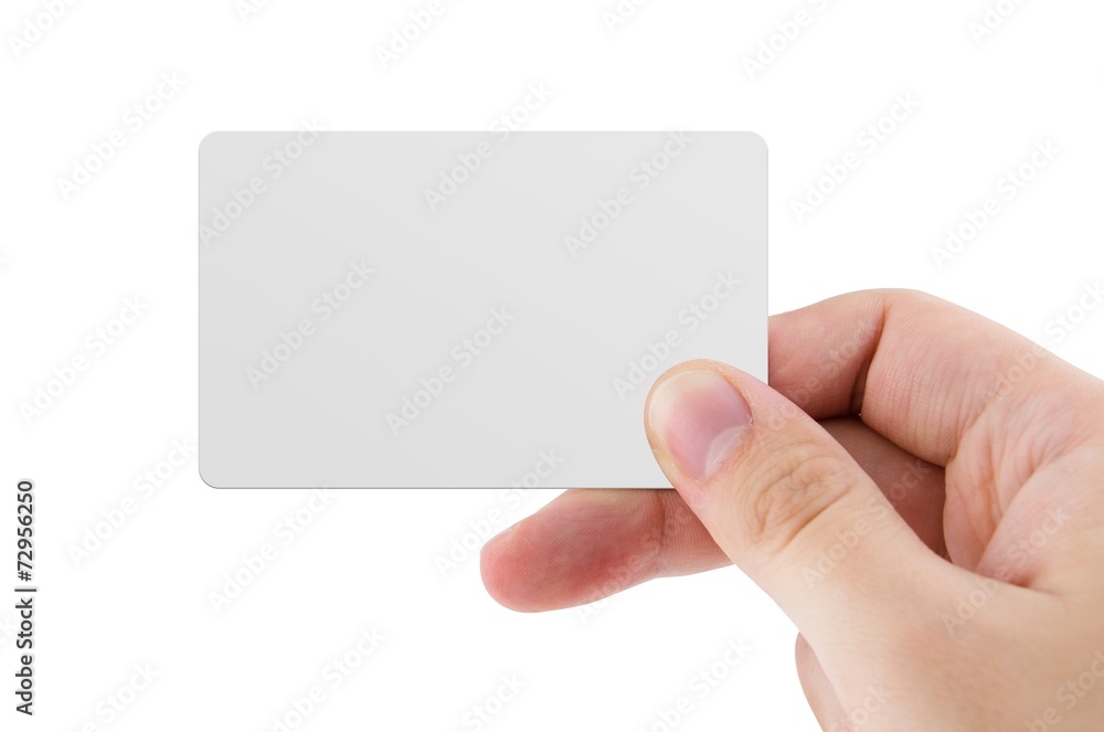 Obraz premium Blank credit card or business card isolated on white background