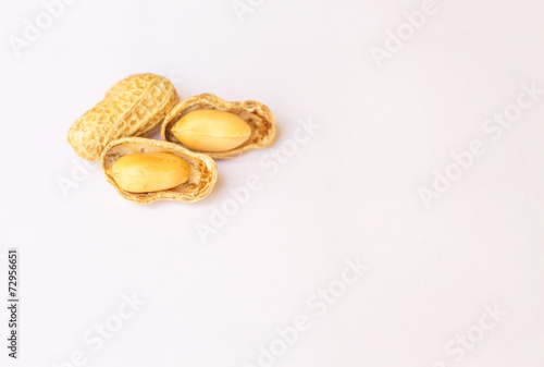 Seeds, peanuts on a white background.