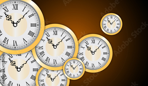 tempo, orologi, silhouette