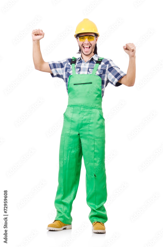 Industrial worker isolated on the white background Industrial worker isolated on the white background