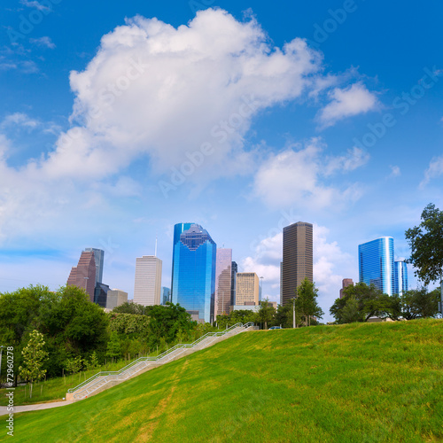 Huston skyline Eleanor Tinsley park Texas US © lunamarina
