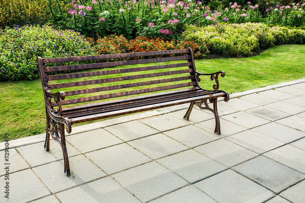 bench in the royal flora garden chiangmai Thailand bench in the royal flora garden chiangmai Thailand