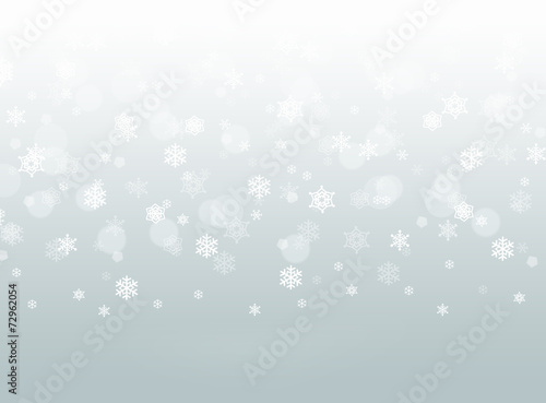 grey abstract falling snowflake bokeh winter background