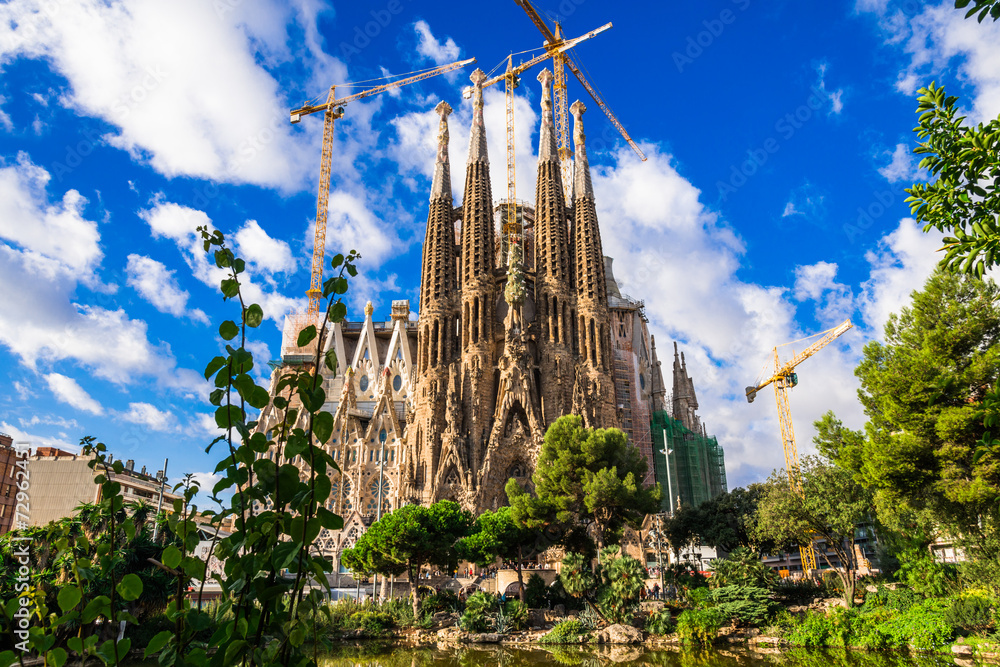 Naklejka premium Hiszpania Sagrada Familia