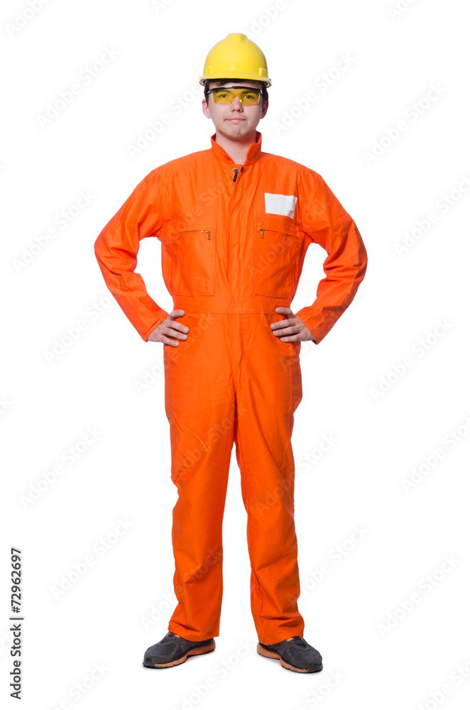 Industrial worker isolated on the white background Industrial worker isolated on the white background