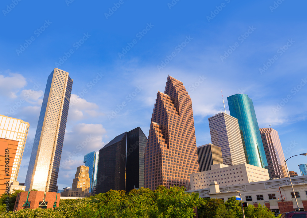 Houston Skyline North view in Texas US