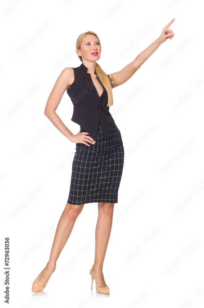Woman in fashion concept isolated on white Woman in fashion concept isolated on white