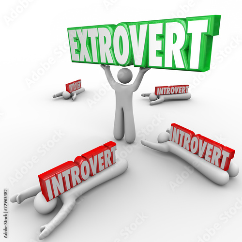 Extrovert Vs Introvert People Uninhibited Outgoing Character