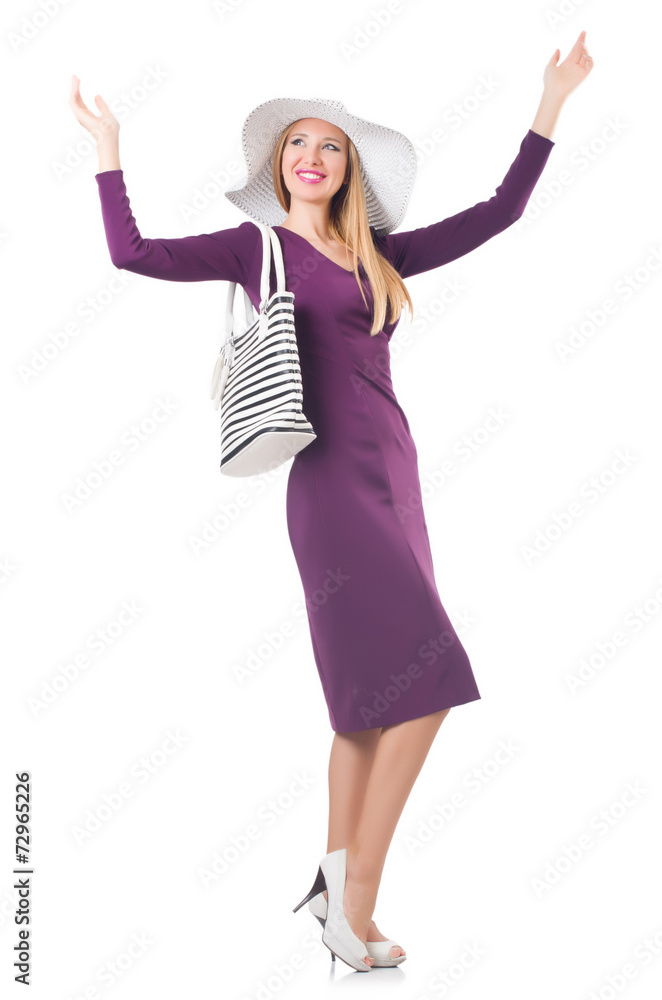 Woman with bag in fashion concept Woman with bag in fashion concept