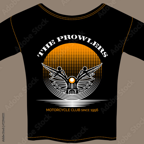 T-shirt template for motorcycle club member