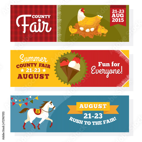 County fair vintage banners