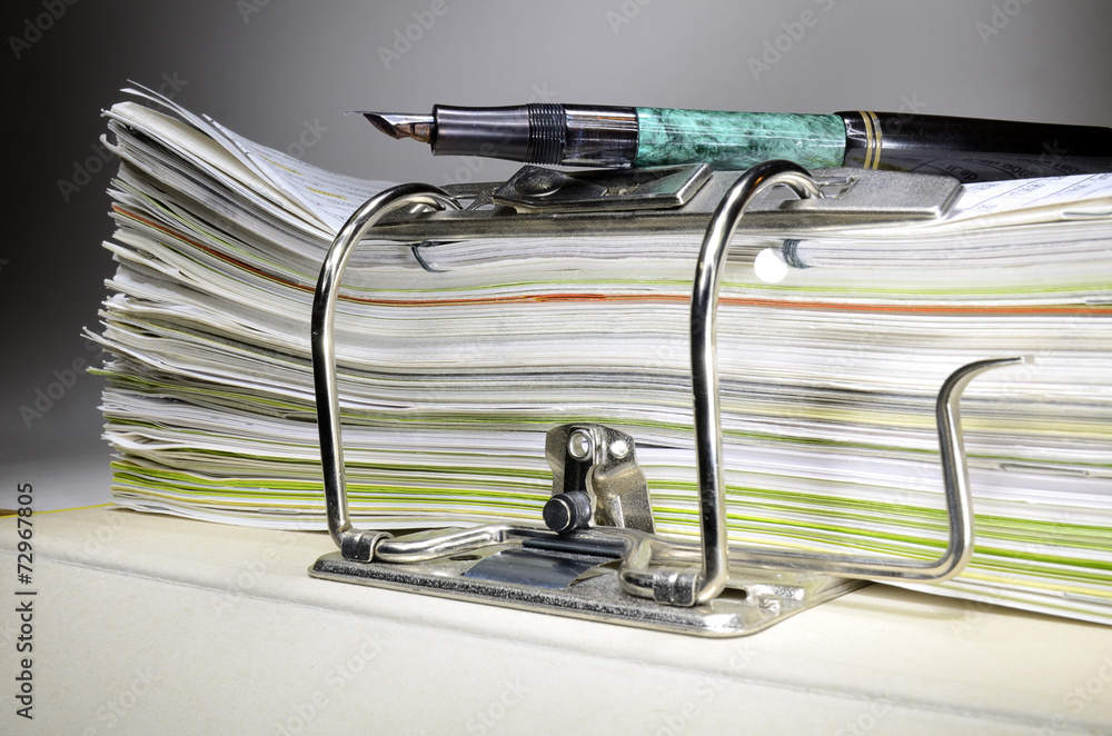 Folder in a office and pen Folder in a office and pen