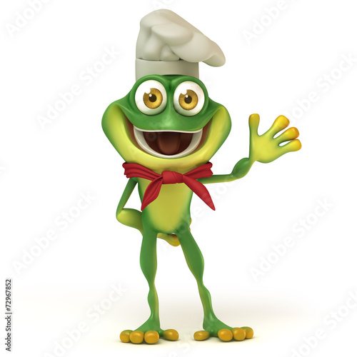 Chef frog say hello