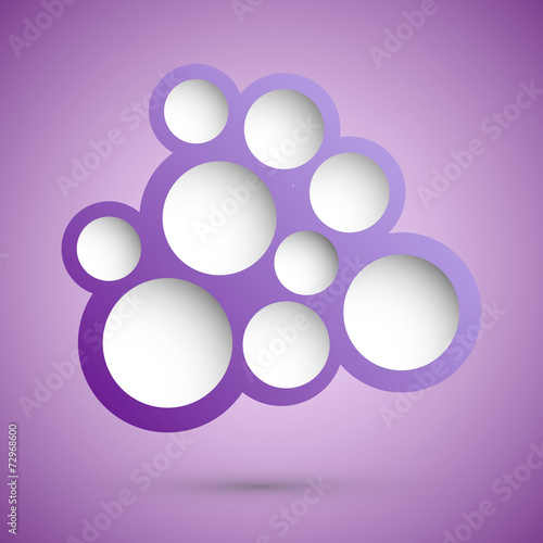 Abstract violet speech bubble background