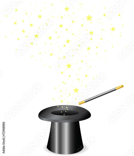 Vector - Magic wand and Hat