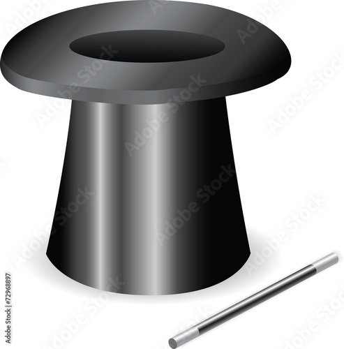 Vector - Magic wand and Hat