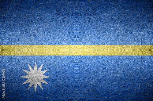 closeup Screen Nauru  flag concept