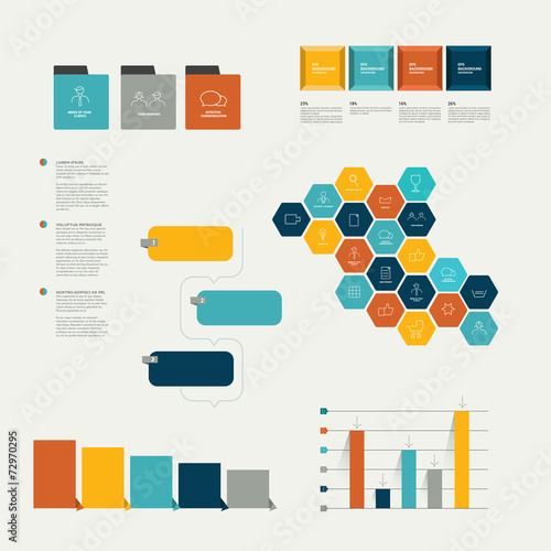 Flat infographic template.
