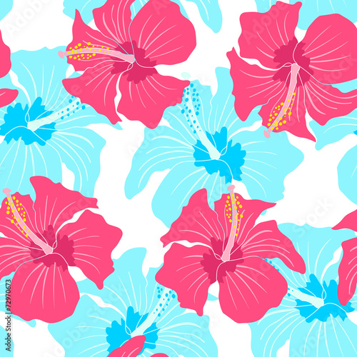 pattern with hibiscus