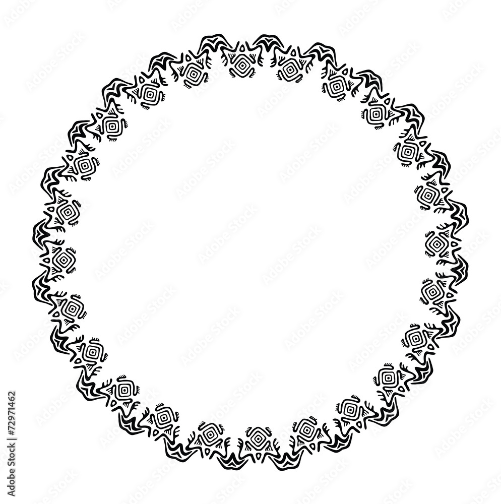 Black tribal frame in ethnic style, vector Black tribal frame in ethnic style, vector