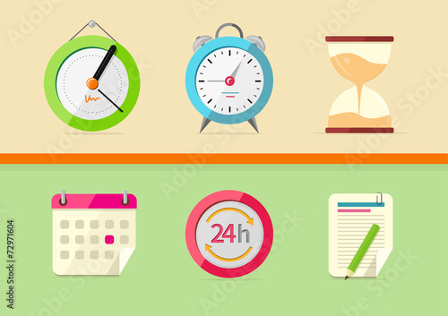 Time and date icons