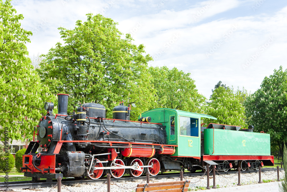Naklejka premium steam locomotive, Kostolac, Serbia