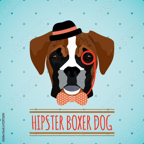 Hipster dog portrait