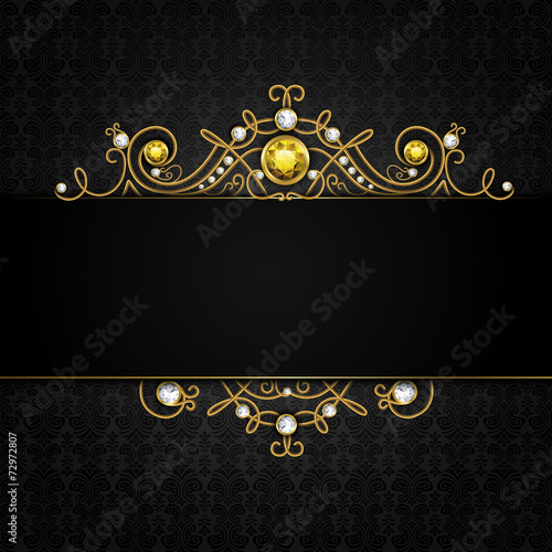 Jewellery black background