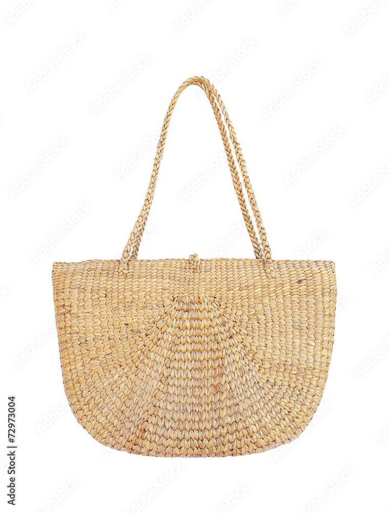 Fototapeta premium Handbag made from dry Water hyacinth