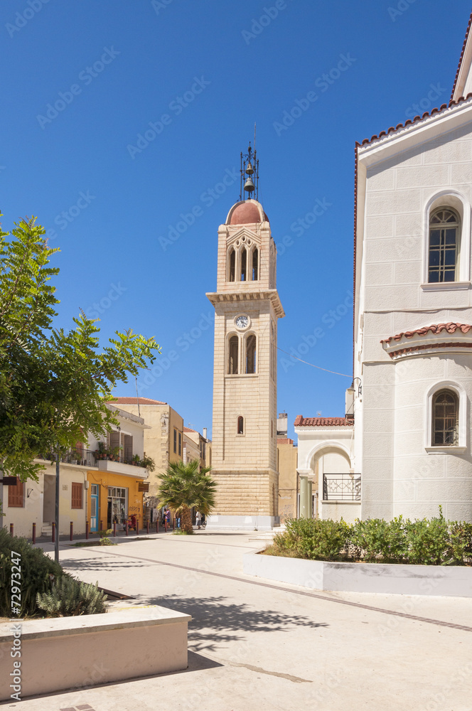 Bell tower of the Cathedral of Virgin Mary in Rethymno