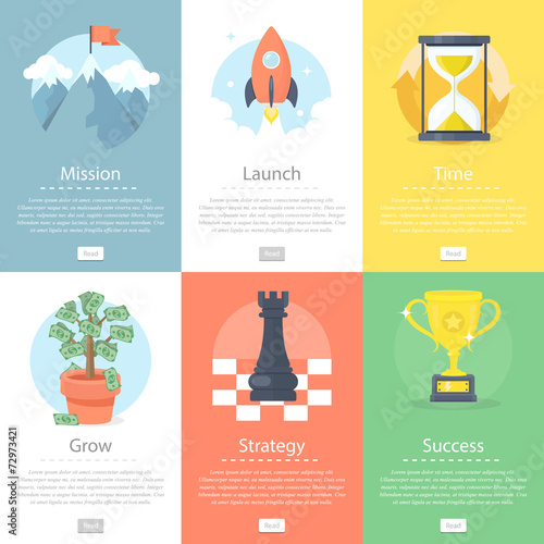 Vector set of modern business and finance concepts.