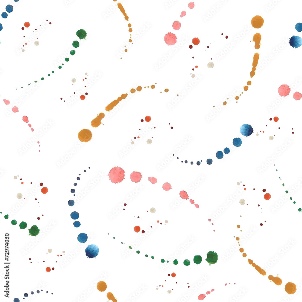 Colorful paint watercolor seamless pattern.