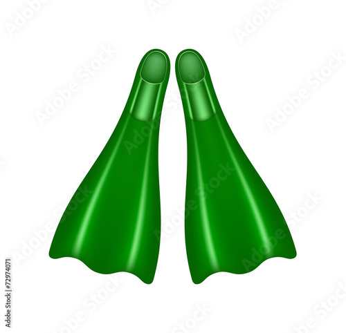 Flippers in green design
