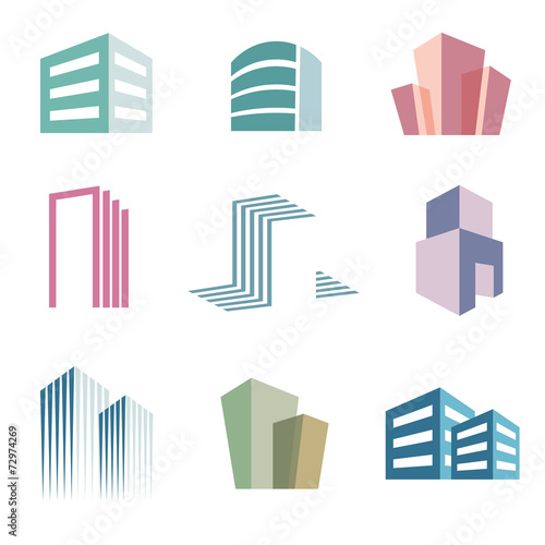 Building real state icons vector set #72974269