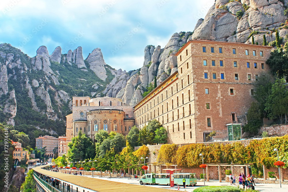 Fototapeta premium Montserrat Benedictine monastery, Montserrat, Spain
