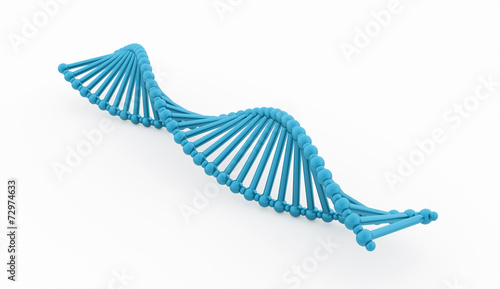Blue DNA concept isolated on white