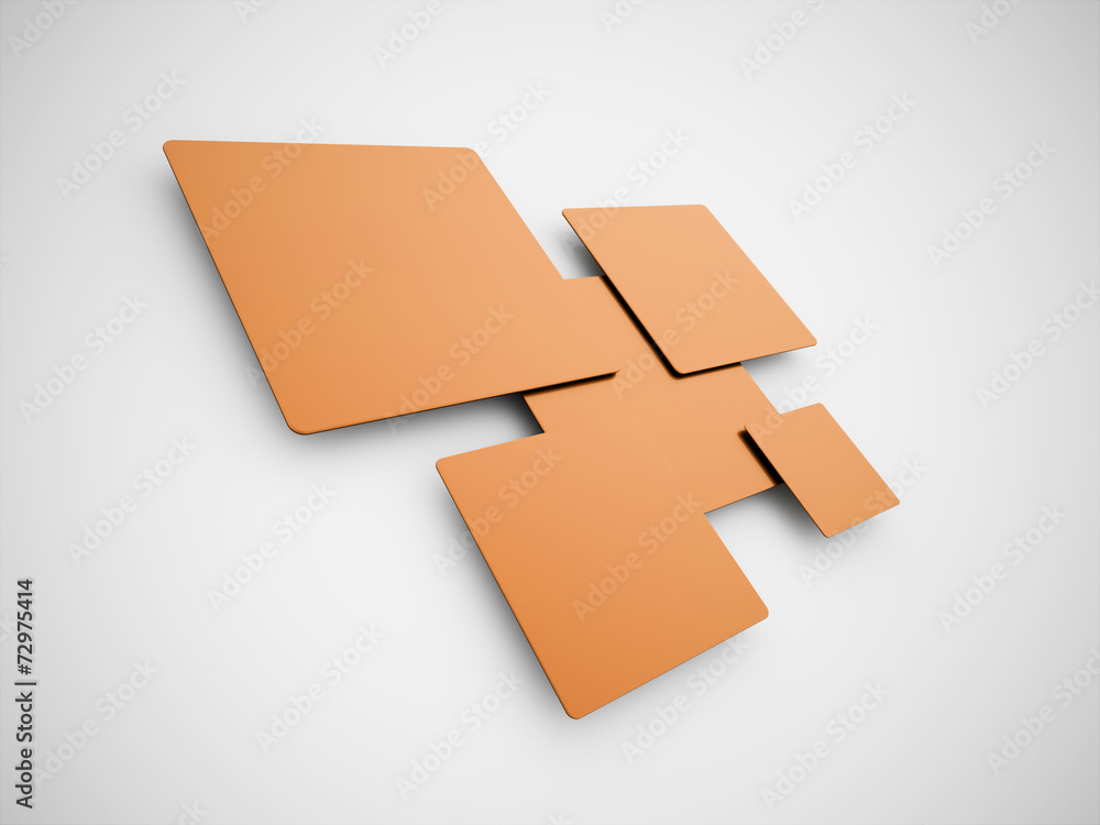 Orange abstract info graphic card