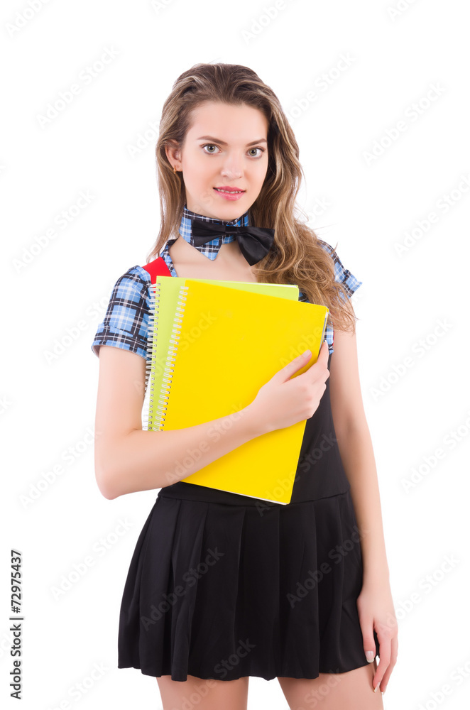 Young student isolated on the white Young student isolated on the white