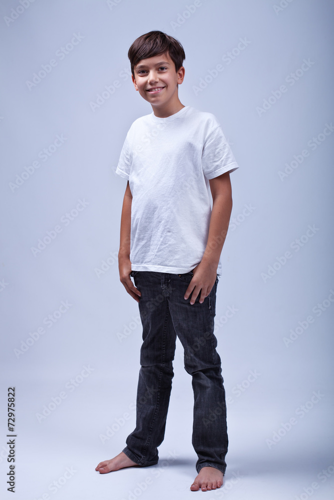 Young boy standing Young boy standing