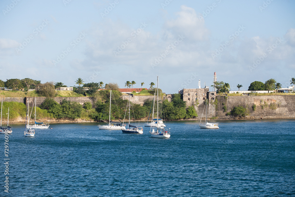 Yachts and Sailboats under French Fort