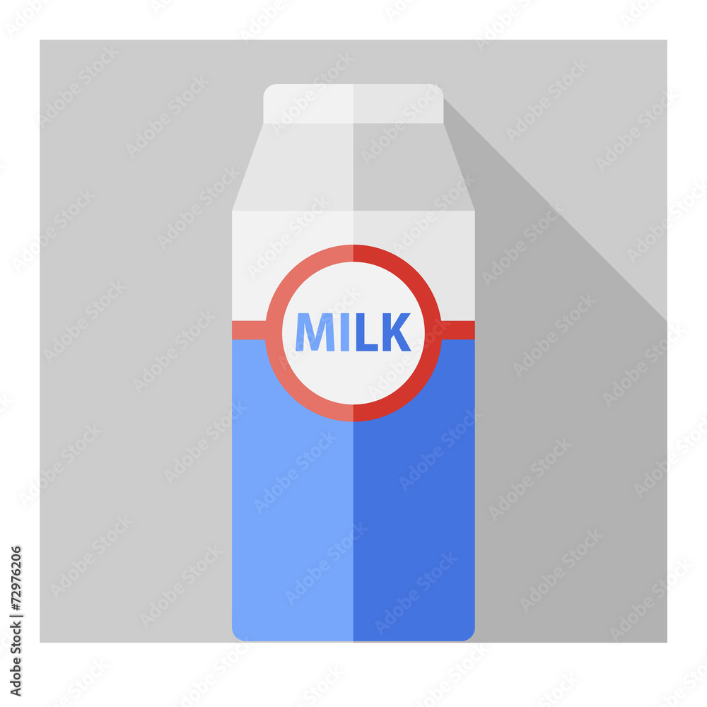 Vector flat milk bottle Vector flat milk bottle