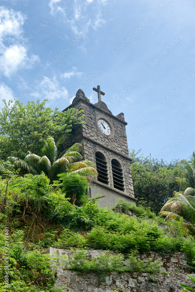 Clocktower of St Pauls Cathedral, Victoria, Mahe