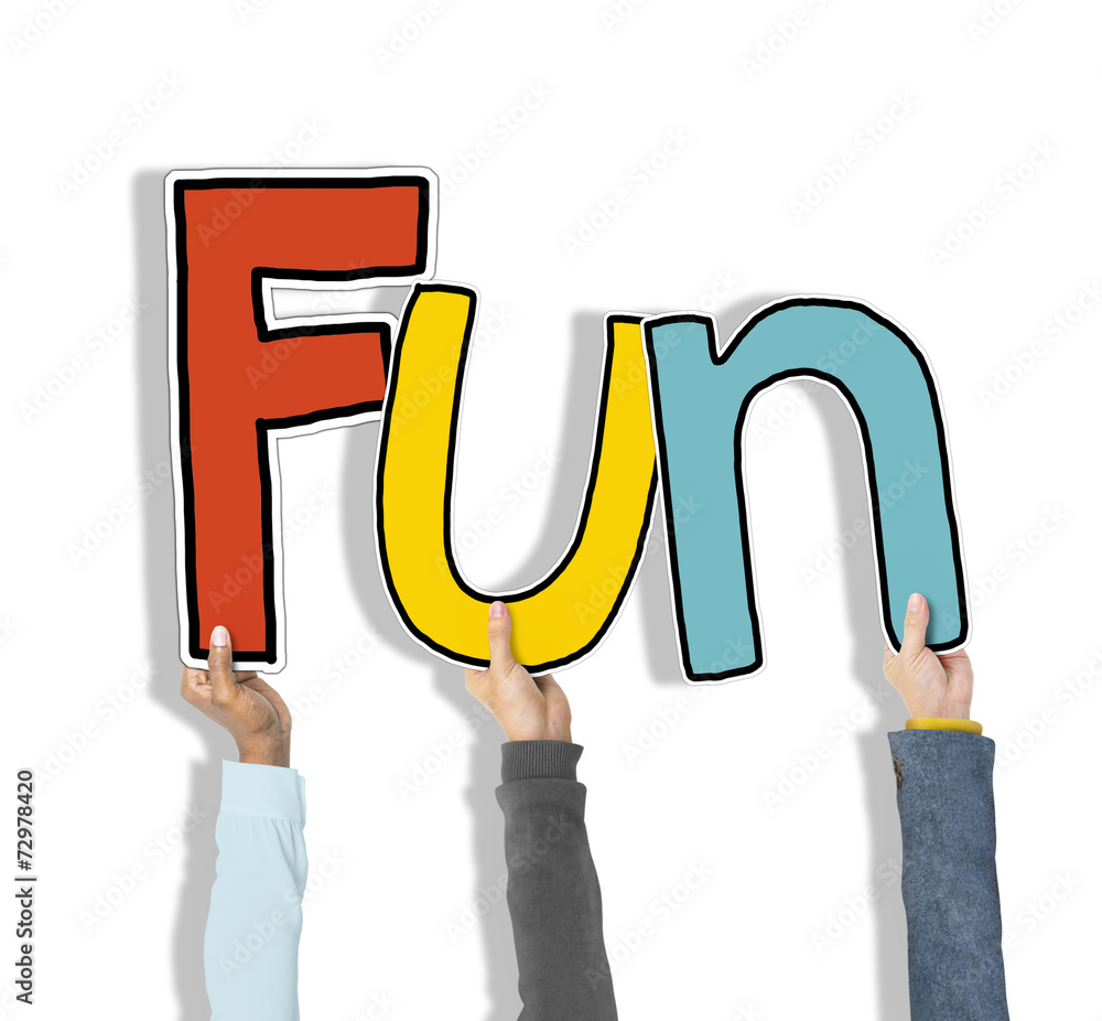 Diverse Hands Holding the Word Fun Diverse Hands Holding the Word Fun
