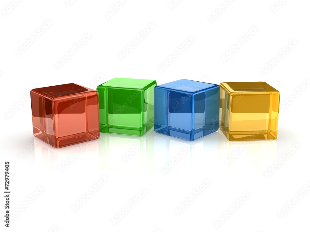 Obraz premium glass cubes