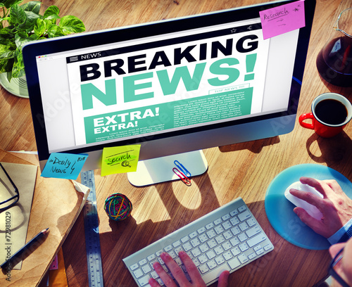 Digital Online Breaking News Headline Concepts