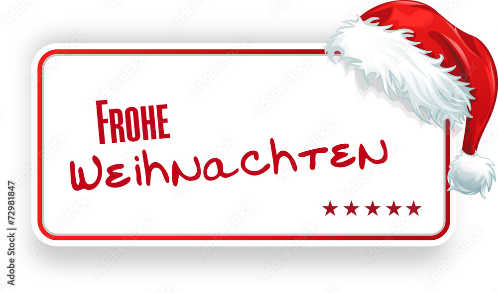 frohe weihnachten schild Adobe Stock