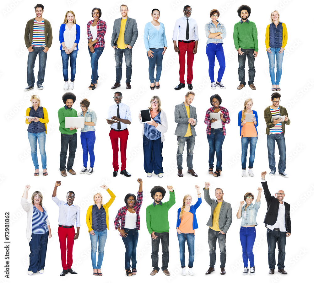 Group of Diverse Multiethnic Cheerful People Group of Diverse Multiethnic Cheerful People