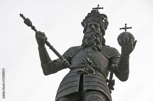 Fotografi Denkmal Kaiser Karl der Große in Aachen