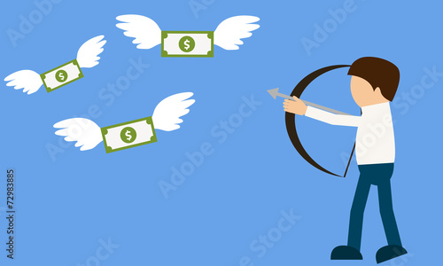 Businessman hunter for money